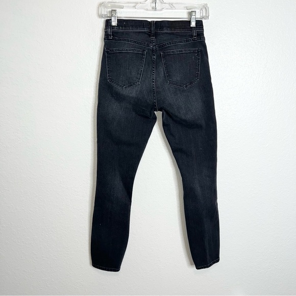 Madewell Jeans Womens Size 25 High Riser Skinny Distressed Washed Black 27”  A - Picture 4 of 11